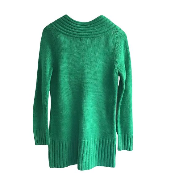 MONROE & MAIN- WOMENS KNIT LONG SLEEVE GREEN V-NECK SWEATER SIZE SMALL - Picture 2 of 6
